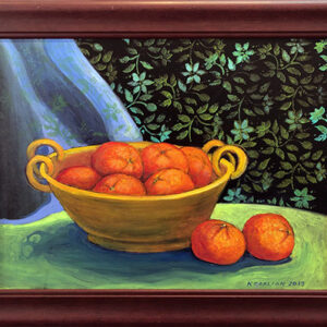 Clementines in a Yellow Bowl by Kathy Carlson